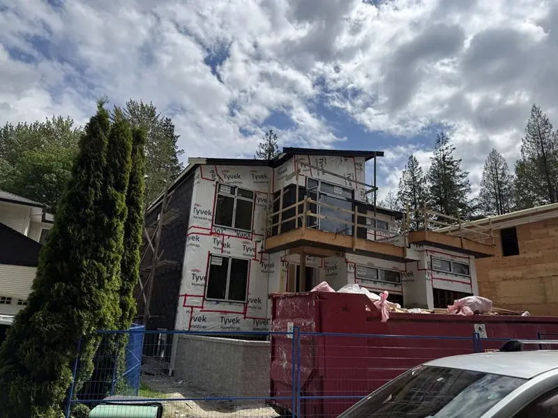 Custom home during framing